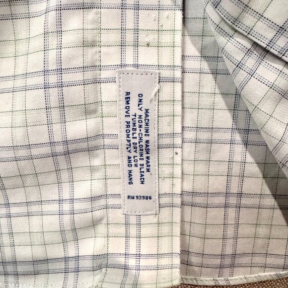 Brooks Brothers 1818 Non-Iron Supima Cotton Shirt 15.5 35 Plaid Check - Picture 6 of 8